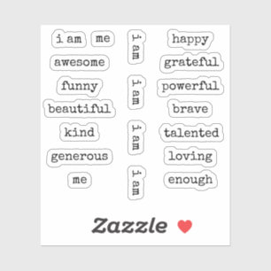 Sticker Je suis Affirmation Motivationnelle