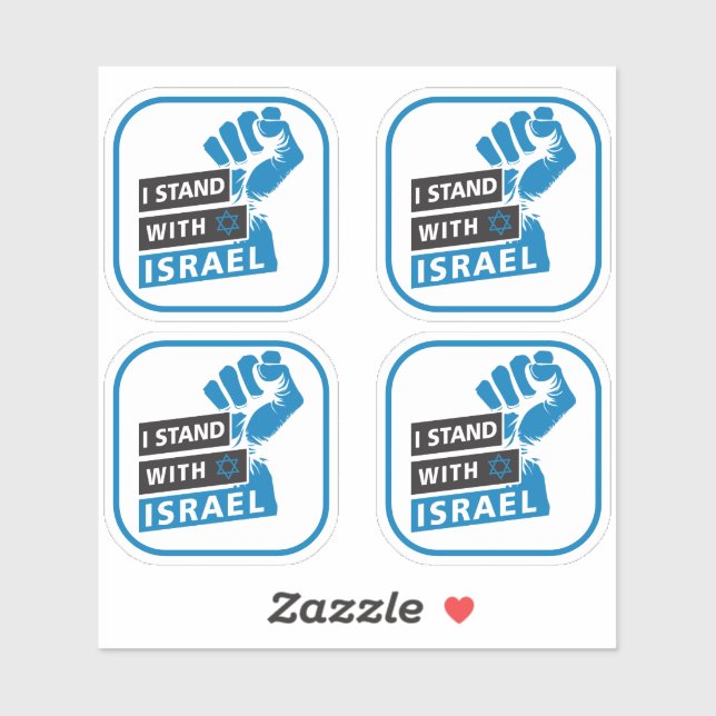 Sticker Je Suis Avec Israel For Humanity (Feuille)