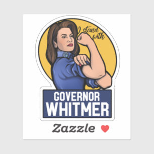 Sticker Je suis avec le gouverneur Whitmer