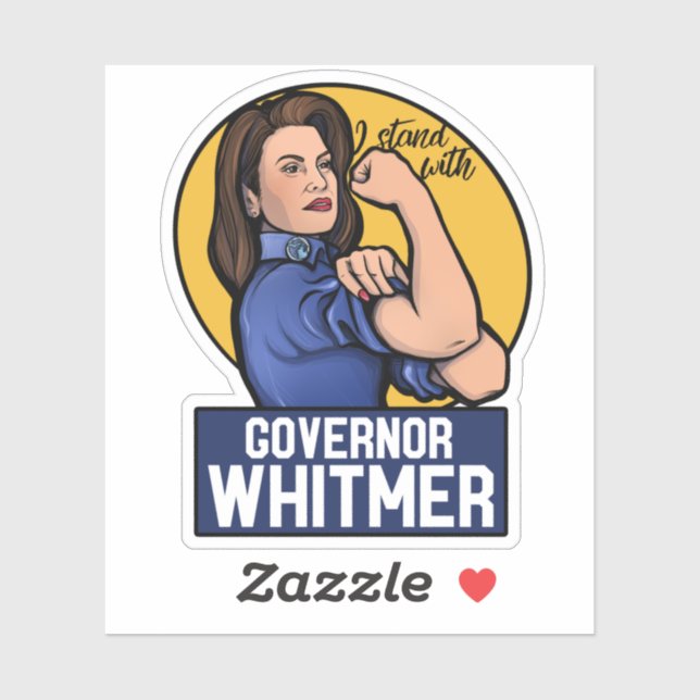 Sticker Je suis avec le gouverneur Whitmer (Feuille)