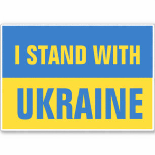Sticker Je Suis Avec L'Ukraine Pour Soutenir Le Drapeau Uk