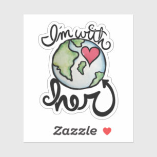 Sticker Je suis avec SON jour des terres environnementalis