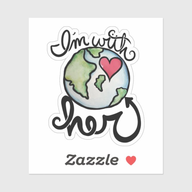 Sticker Je suis avec SON jour des terres environnementalis (Feuille)