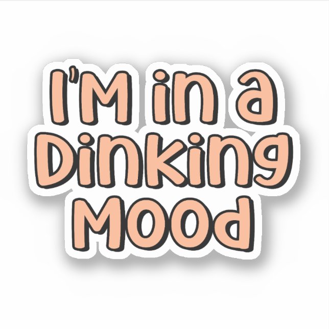 Sticker Je suis dans une ambiance Dinking Orange Picklebal (Devant)