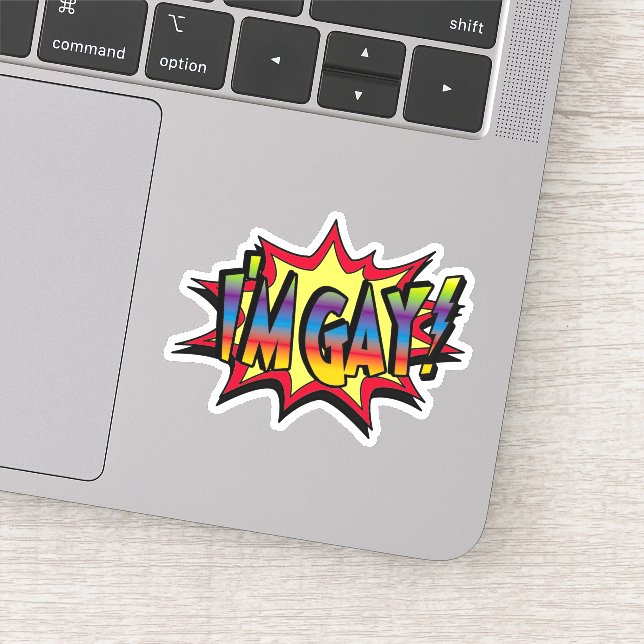 Sticker Je suis Gay Burst (Détail)