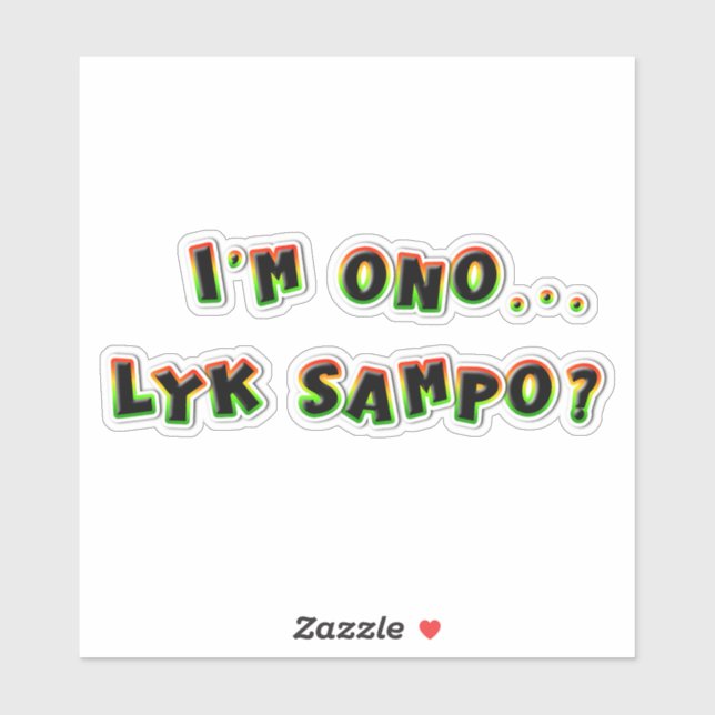 Sticker Je suis ono (Feuille)