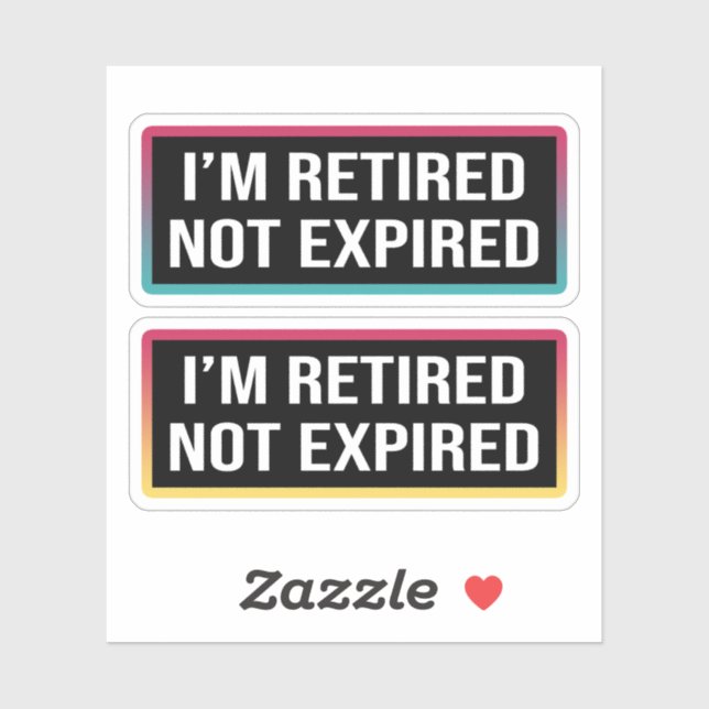 Sticker Je suis retraité non expirée (Feuille)