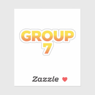 Sticker Je suis T-shirt drôle du Groupe 7 , groupe drôle g