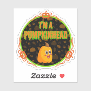 Sticker Je suis un cercle à tête de pompe avec design fant