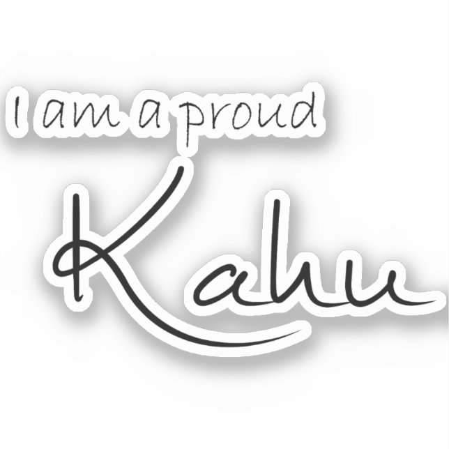 Sticker Je suis un fier Kahu (parent animal de compagnie)  (Recto)
