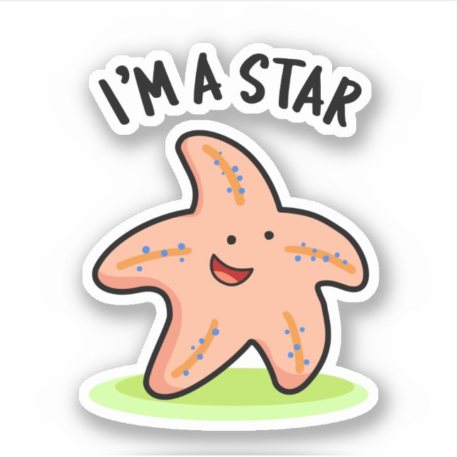 Sticker Je suis un jeu de étoiles amusant (Devant)