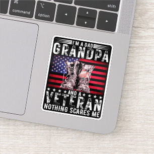 Sticker Je suis un papa grand-père vétéran amusant père re