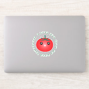 Sticker Je t'aime de mon jeu de mot drôle de tomates