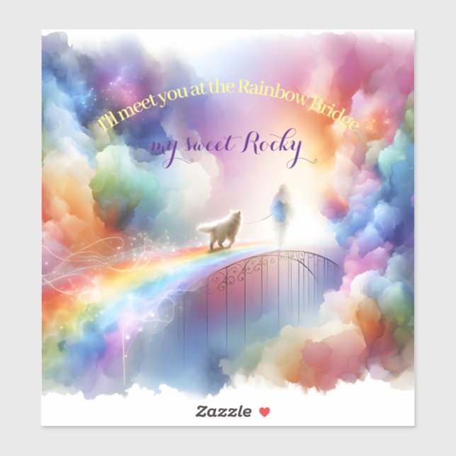 Sticker Je te rencontrerai au Rainbow Bridge (Feuille)