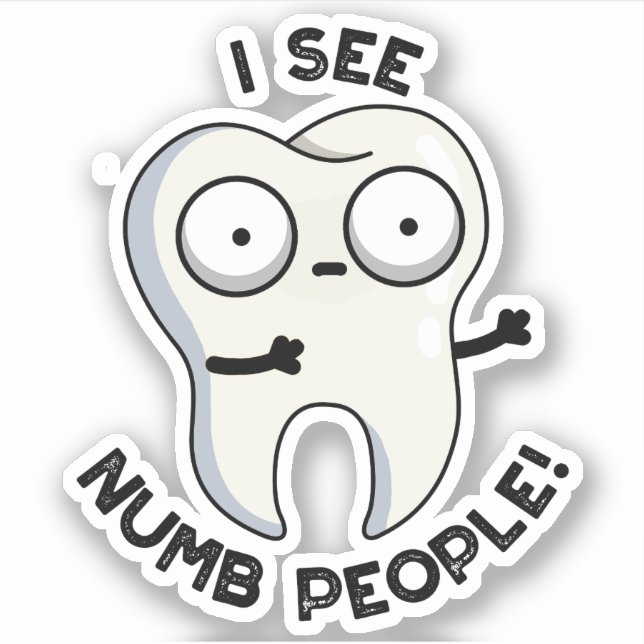 Sticker Je Vois Les Gens Nombreux Drôle Jeu De Dents (Devant)