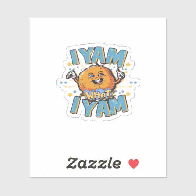 Sticker Je Yam Ce Que Je Yam Design Classique Pour Thanksg (Feuille)