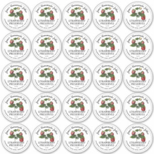 Sticker Jelée de fraise Lid de mâchoire à large bouche de 