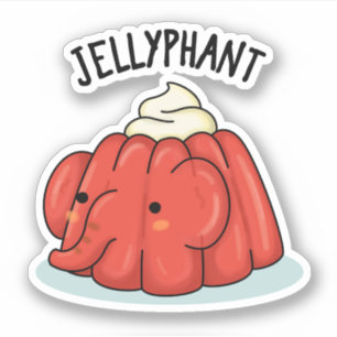 Sticker Jellyphant Funny Elephant Jelly Pun