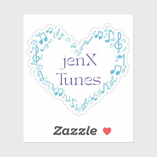 Sticker jenX Tunes Official Merch (Feuille)