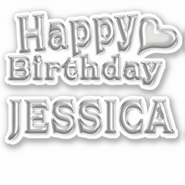 Sticker Jessica Happy Birthday (Devant)