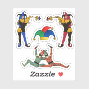 Sticker Jesters de la ferraille Jestes d'avril Fools Day