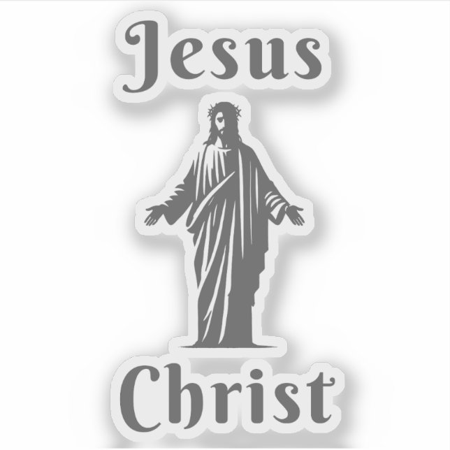 Sticker Jesus Christ (grey) (Devant)