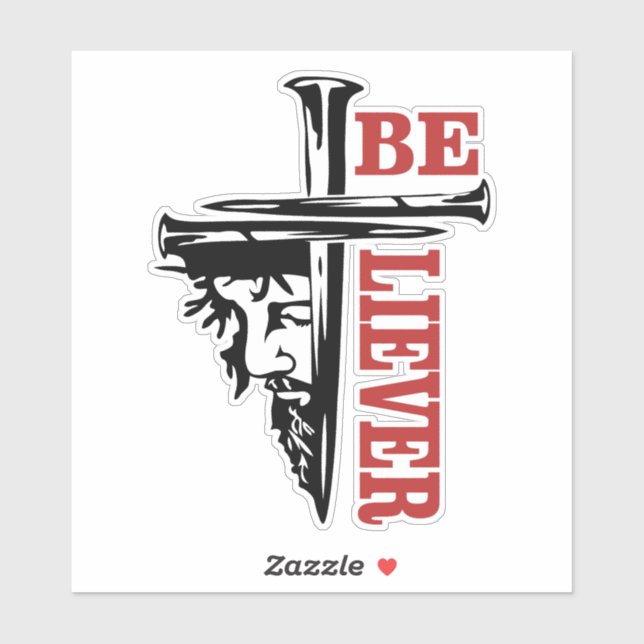 Sticker Jesus Cross Nail Design – Powerful Christian (Feuille)