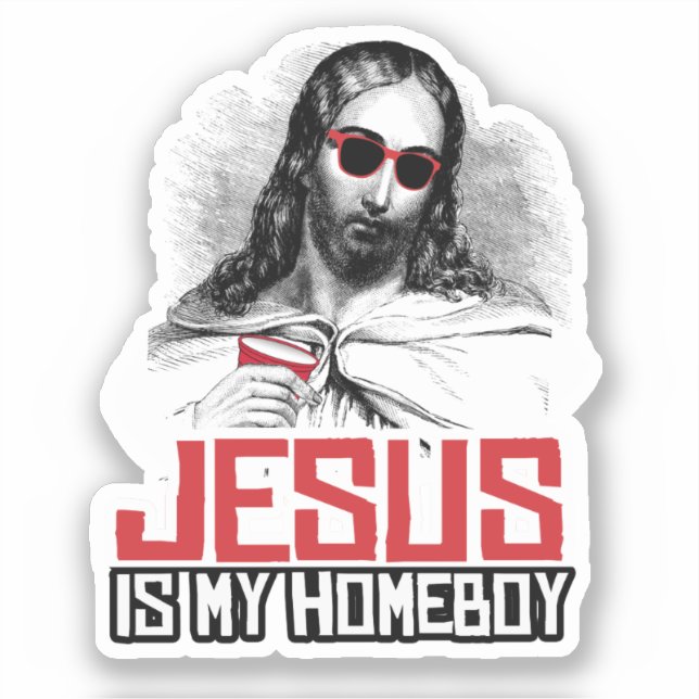 Sticker Jésus est mon T-Shirt de maison (Recto)