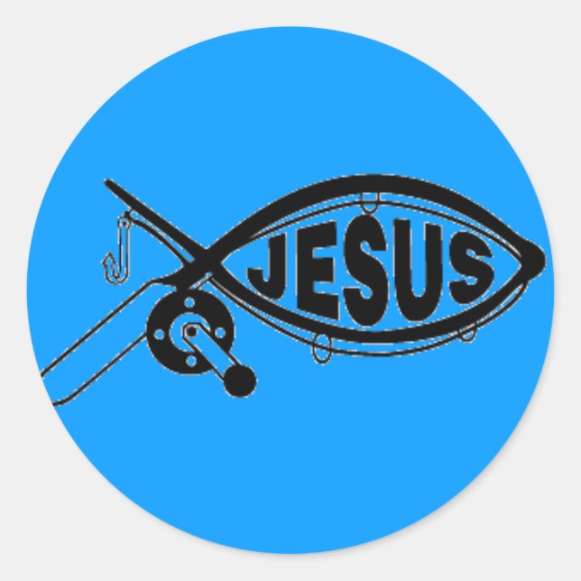 Sticker JESUS FISHING (Devant)