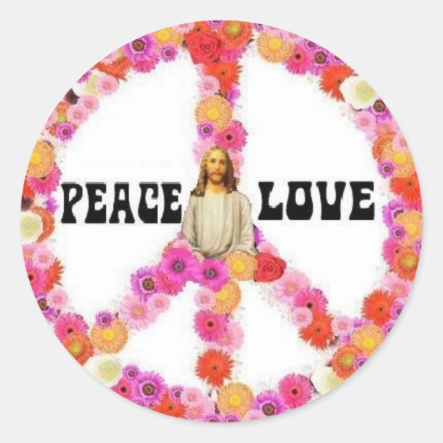 Sticker Jesus Peace And Love 2009 (Devant)
