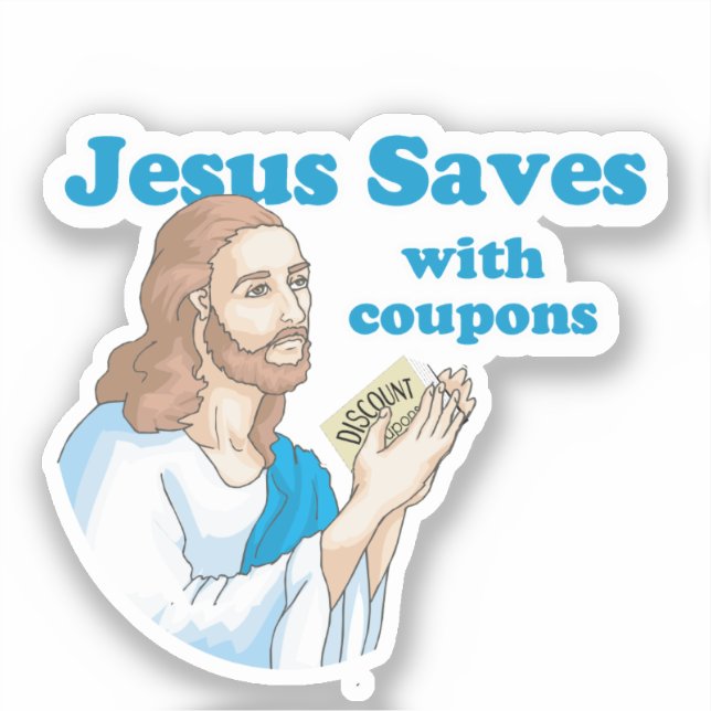 Sticker Jésus sauve avec des coupons (Recto)