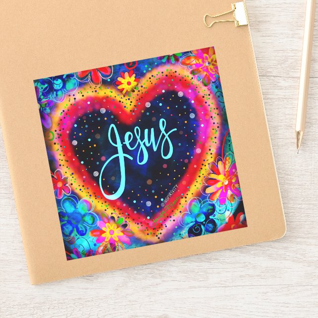 Sticker Jésus UN MOT D'Inspirivité (Carnet)