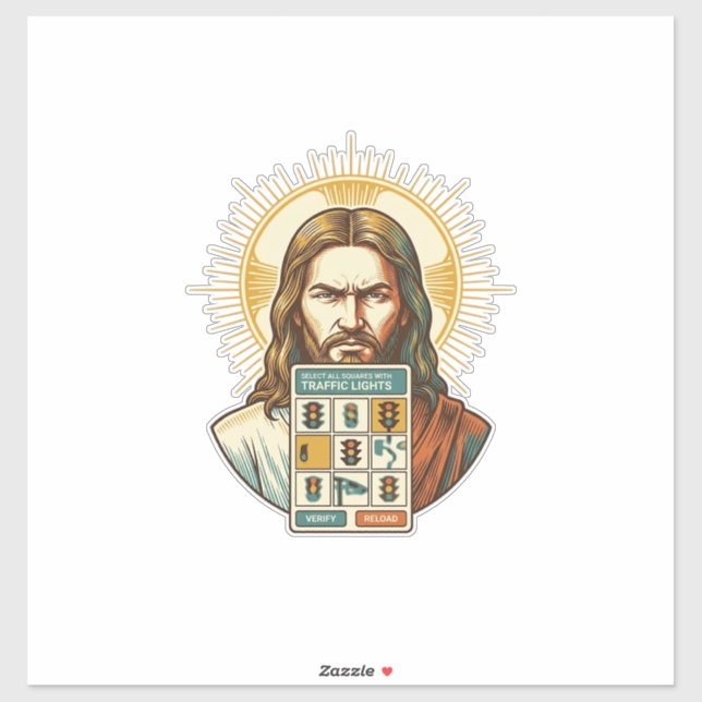 Sticker Jésus Vérification de Captcha Endless Feux de Circ (Feuille)