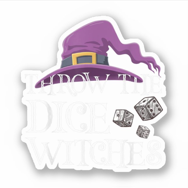 Sticker Jetez Les Sorcières Dice Bunco Nuit Halloween (Devant)
