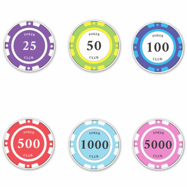 Sticker jetons de poker (Devant)