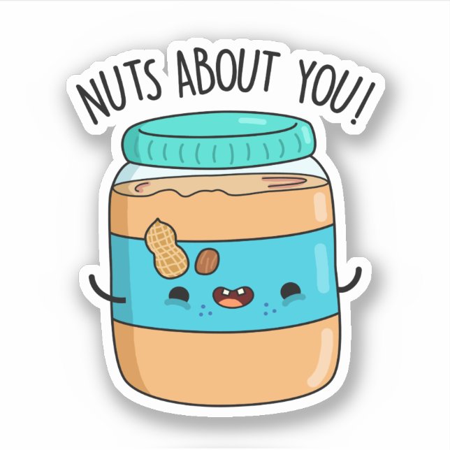 Sticker Jeu À Propos De Vous Drôle Pun Beurre D'Arachide (Devant)