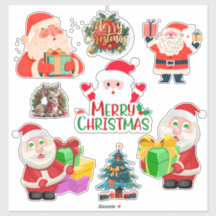 jeu d'autocollants père Noël