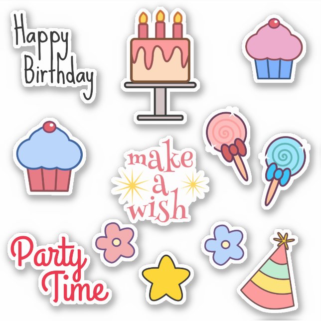 Sticker Jeu De 12 Anniversaire (Devant)