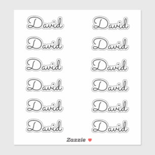 Sticker Jeu de 12 - Nom de script élégant
