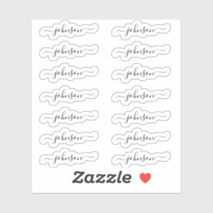 Sticker Jeu de 14 - Nom du script de signature élégant per