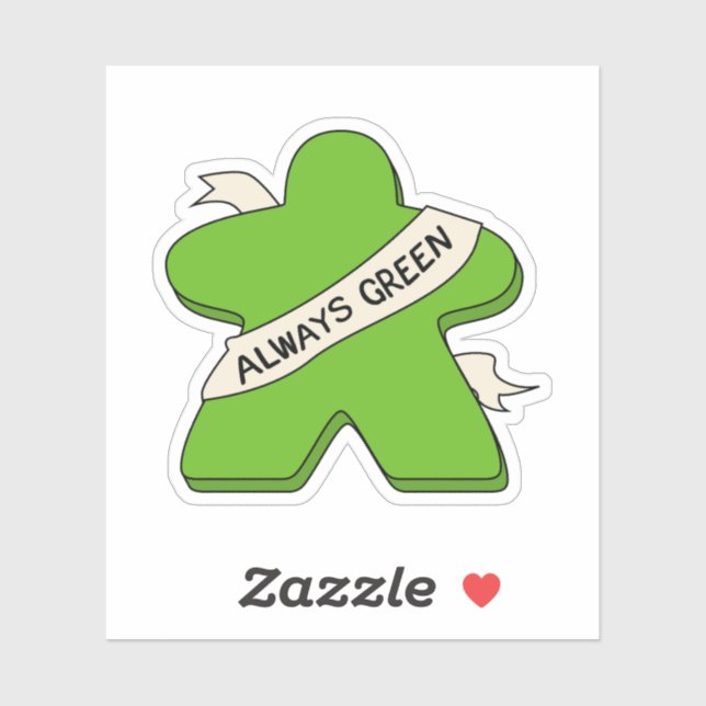 Sticker Jeu de carte de membre toujours vert (Feuille)