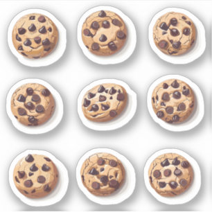 Sticker Jeu de cookies à puces de chocolat
