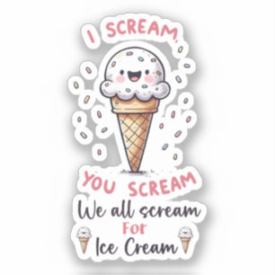 Sticker Jeu de crème glacée mignonne