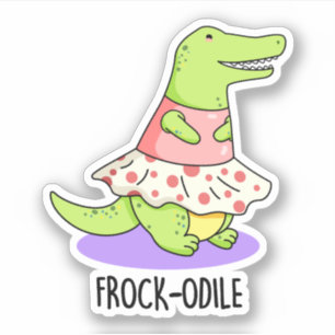 Sticker Jeu de crocodile amusant de roche-odile