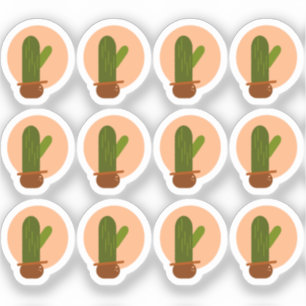 Sticker Jeu de design bohémien pointé de Cactus moderne