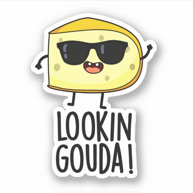 Sticker Jeu de fromage amusant Gouda (Devant)