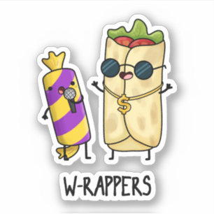 Sticker Jeu de nourriture amusant pour rappeurs W