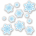 Jeu de Pretty Blue Christmas Snowflakes hiver