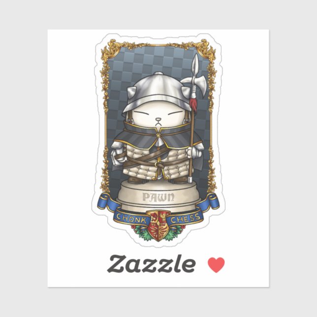 Sticker Jeu d'échecs royal (Feuille)