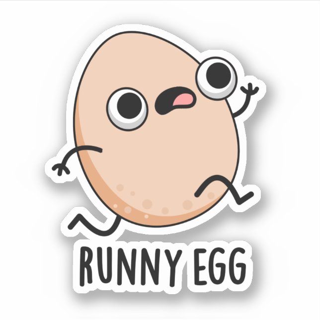 Sticker Jeu d'Oeuf Roulant Drôle Coureur d'Oeufs Pun (Devant)